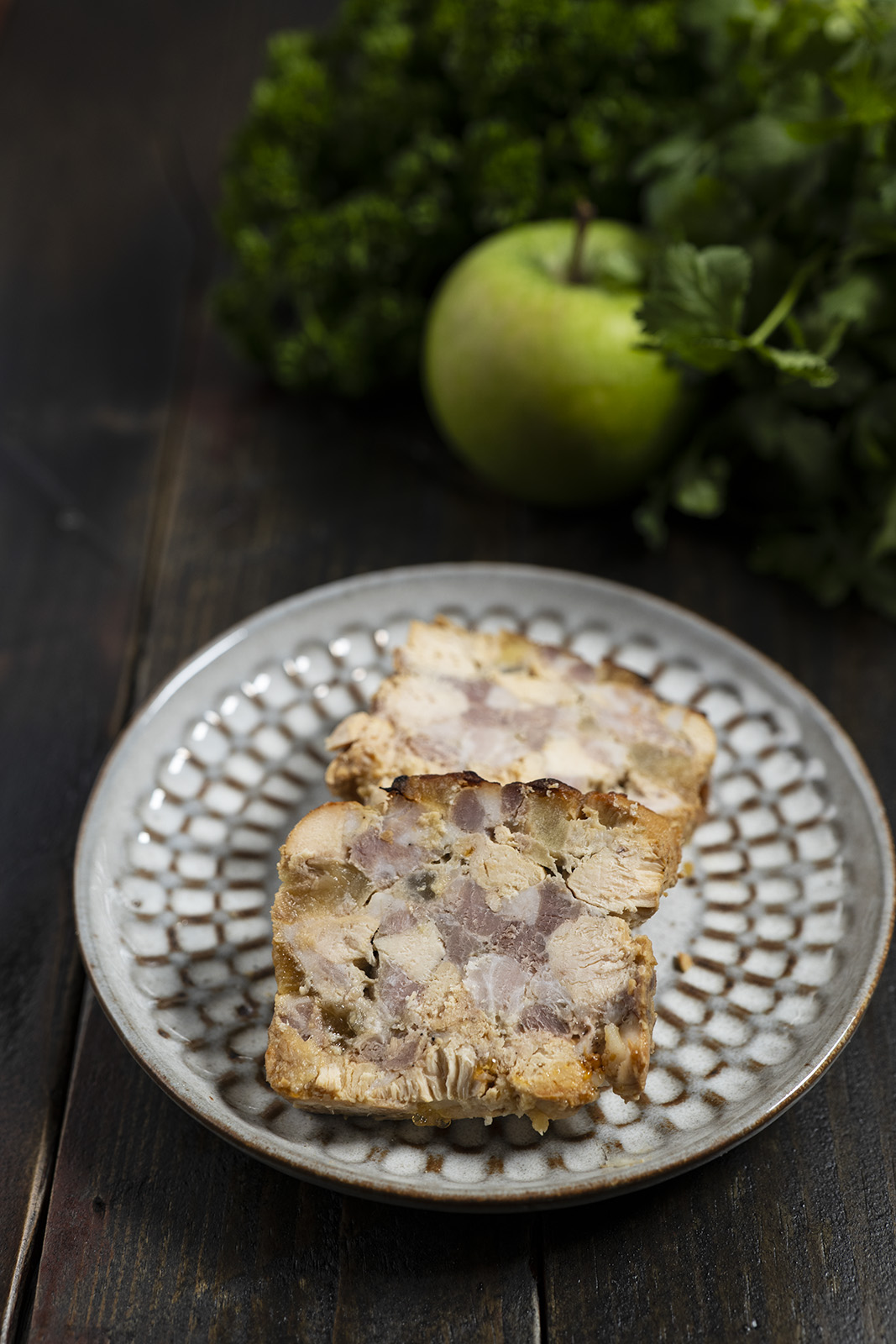 Terrine au poulet, pomme et cidre de Gilles et Nicolas Verot