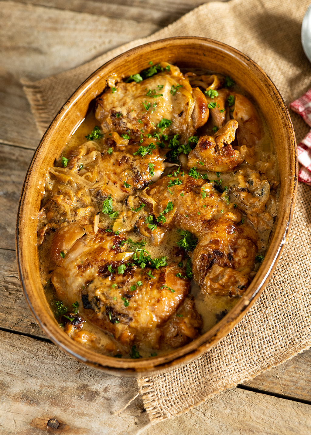 Poulet à la bière et au Maroilles